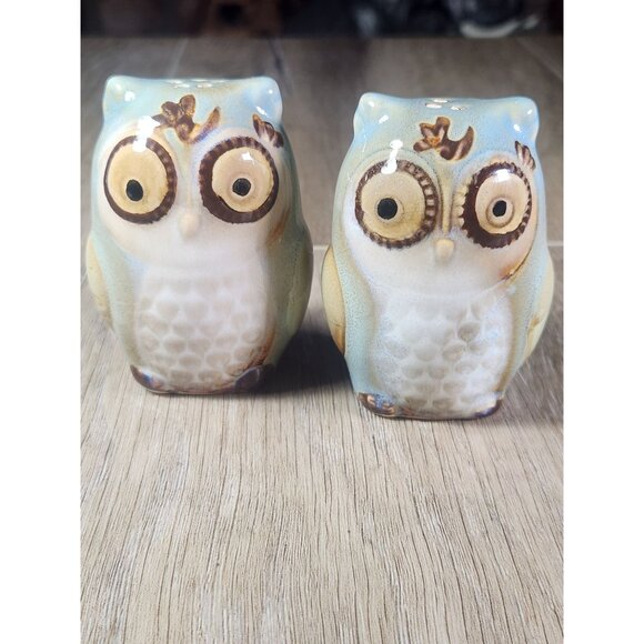 Vintage Ceramic Owl Salt & Pepper Shaker Set - Picture 1 of 6